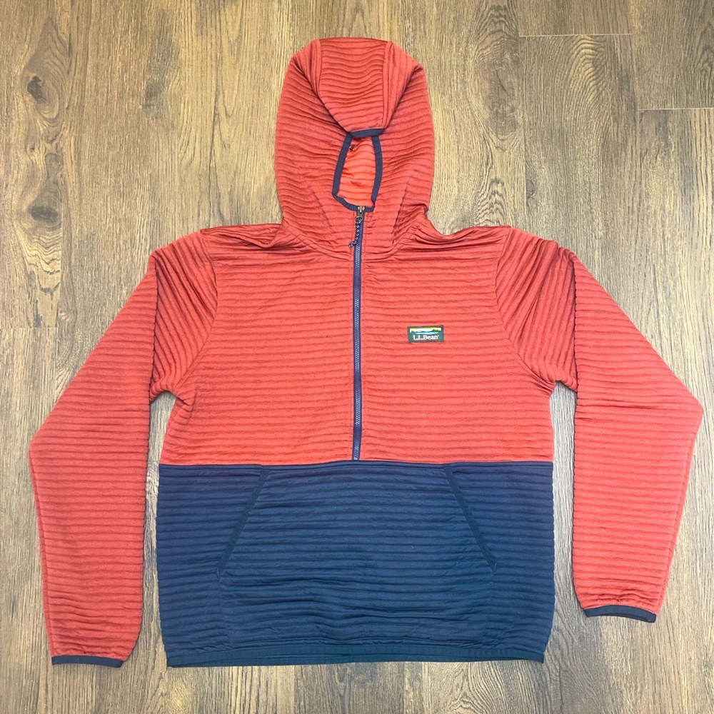 MENS L.L BEAN HALF ZIP HOODIE